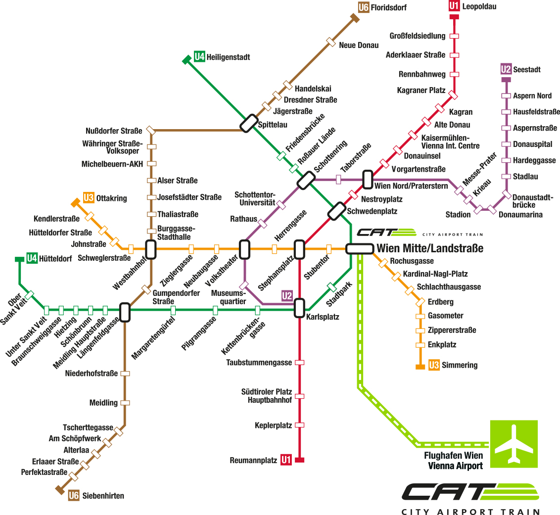 Underground Map and City Airport Train